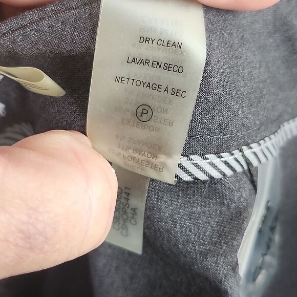 Calvin Klein NWT Modern Fit Charcoal Gray Trouser Dress Pants, 10 - Picture 10 of 11